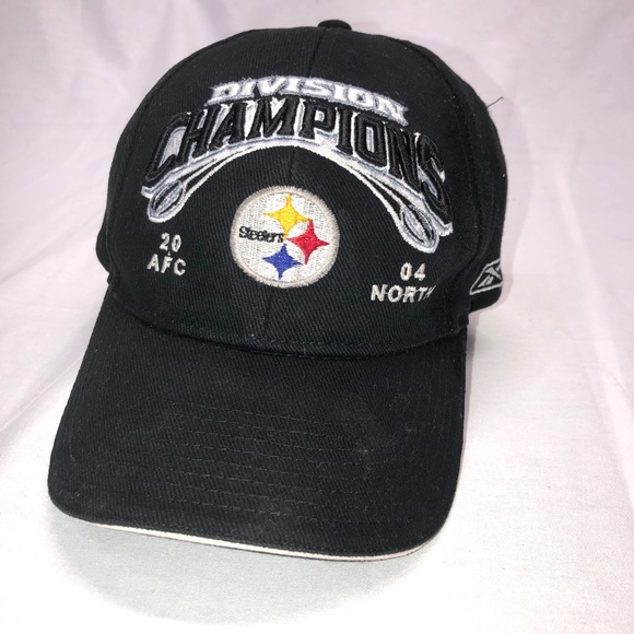 Pittsburgh Steelers 2004 AFC NORTH DIVISION CHAMPS adjustable Hat Cap NFL - Picture 10 of 11